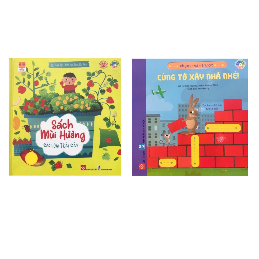 Sách - Combo Các loại trái cây + Cùng tớ xây nhà nhé ( sách mùi hương )