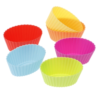 6pcs Silicone Cake Cupcake Cup Cake Tool Baking Silicone Mold