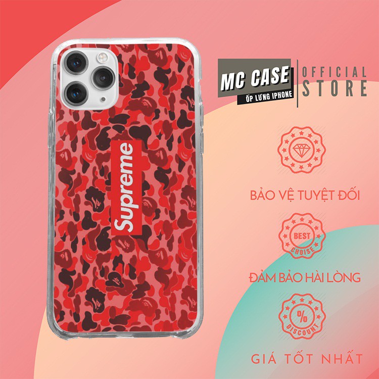 Ốp ip Supreme Camo  giá rẻ cho iphone 6 - 12 PROMAX SUPPOD00297