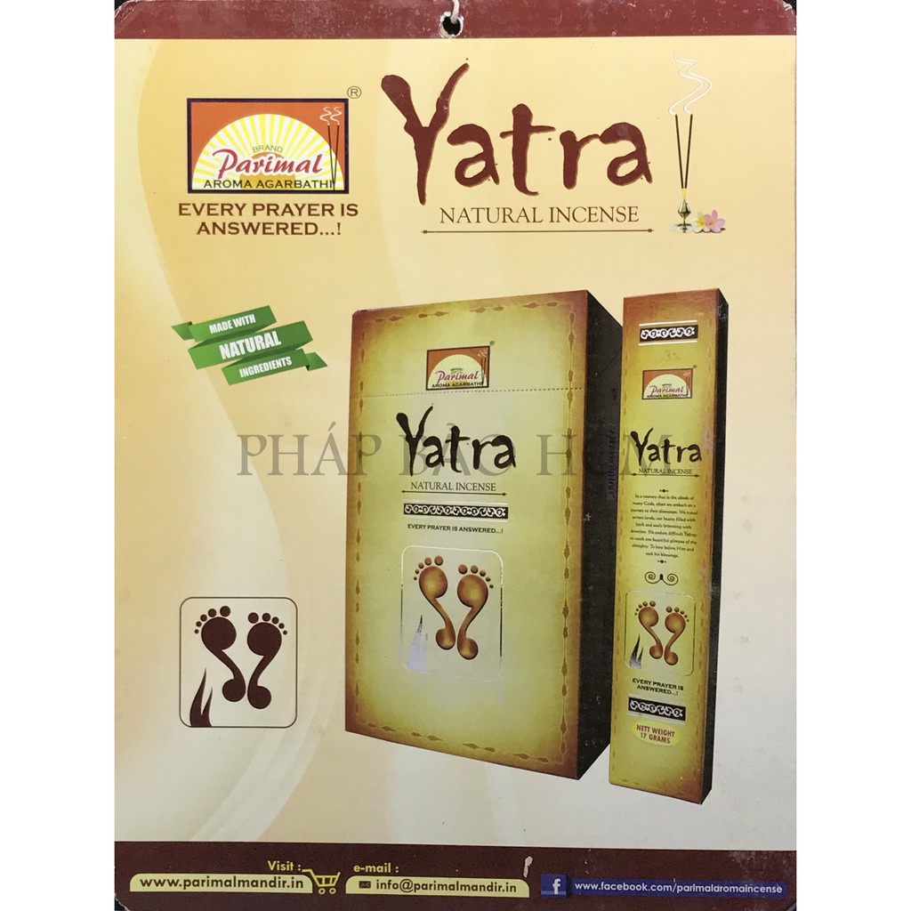 Nhang Yatra Ấn Độ, mùi hương tự nhiên, xông nhà, khử mùi  - văn phòng phẩm Nhơn Phát