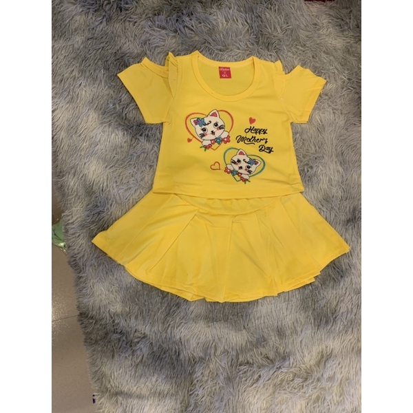 BỘ ĐẦM NGẮN CHÂN VÁY RỜi QUÁ DỄ THƯƠNG . CHẤT VẢI ĐẸP COTTON 100% 5–17kg