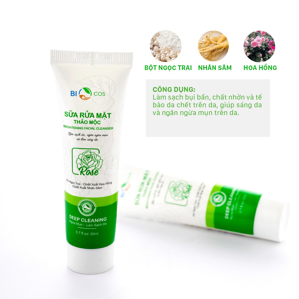 Sữa Rửa Mặt BIO COSMETICS, Sữa Rửa Mặt Cho Da Mụn Làm Sạch Và Sáng Da, Ngăn Ngừa Mụn 20ml | BigBuy360 - bigbuy360.vn
