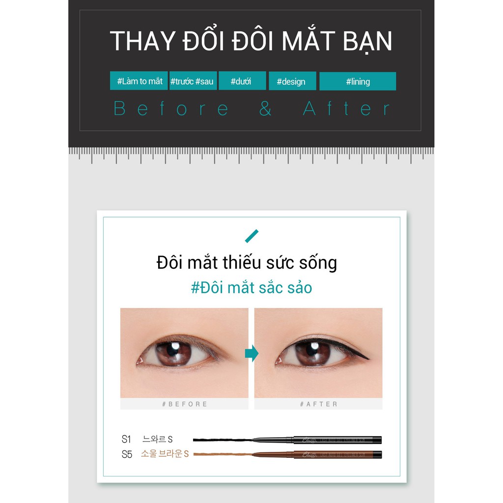 Gel chì kẻ mắt Bbia Last Auto Gel Eyeliner Slim (5 màu) 0.1g - Bbia Official Store | BigBuy360 - bigbuy360.vn