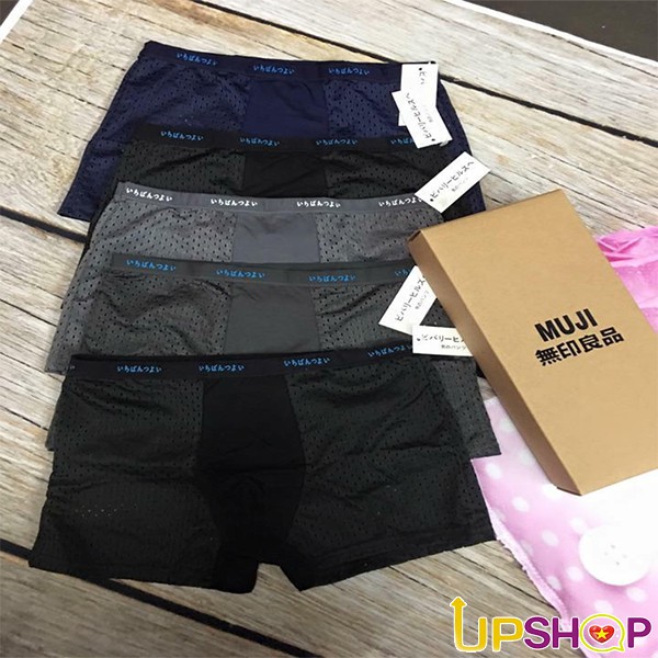 Hộp 5 Quần Sịp Đùi Muji Nam Thông Hơi Thoáng Khí