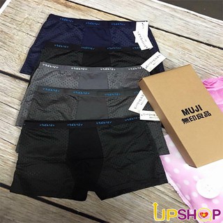 Hộp 5 Quần Sịp Đùi Nam Muji Thông Hơi Xuất Nhật