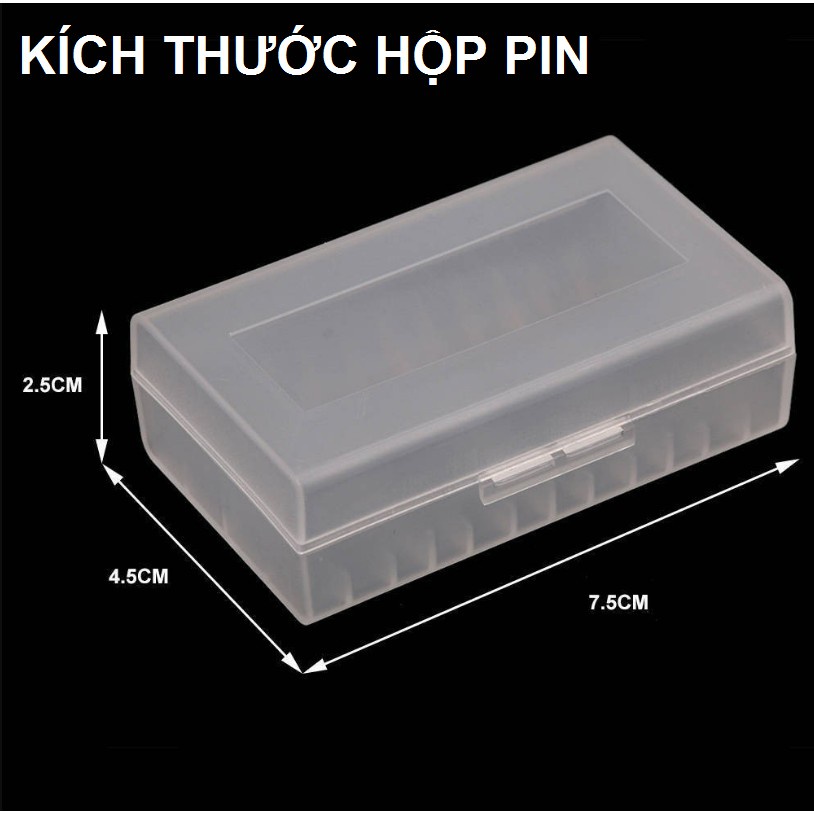 Hộp đựng 2 pin 21700 / 20560 bằng nhựa