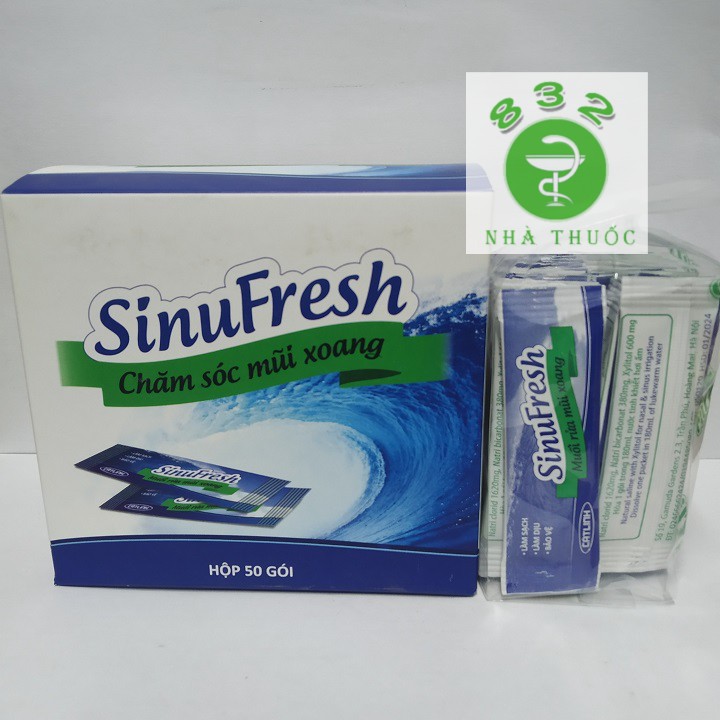 Muối rửa mũi xoang sinufresh hộp 50 gói - ảnh sản phẩm 1