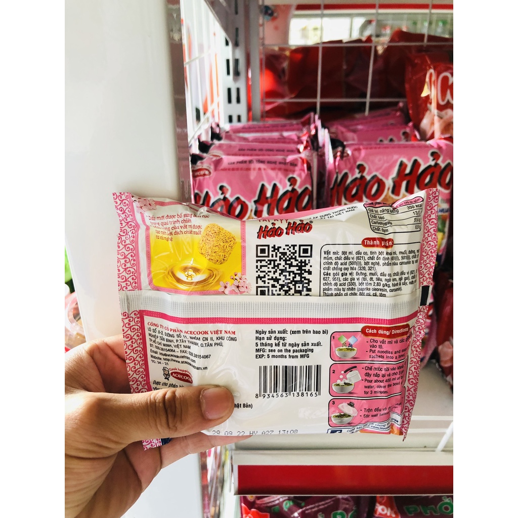 Mì Tôm Hảo Hảo Chua Cay Gói 73G/ Mì Xào tôm/ Lẩu Kim Chi