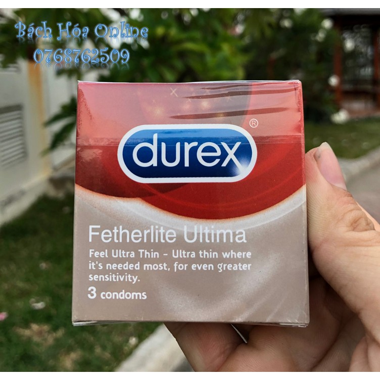 (Hộp 3 bao) COMBO 01 Hộp Durex Invisible ôm sát + 01 Hộp Durex Fetherlite Ultima siêu mỏng