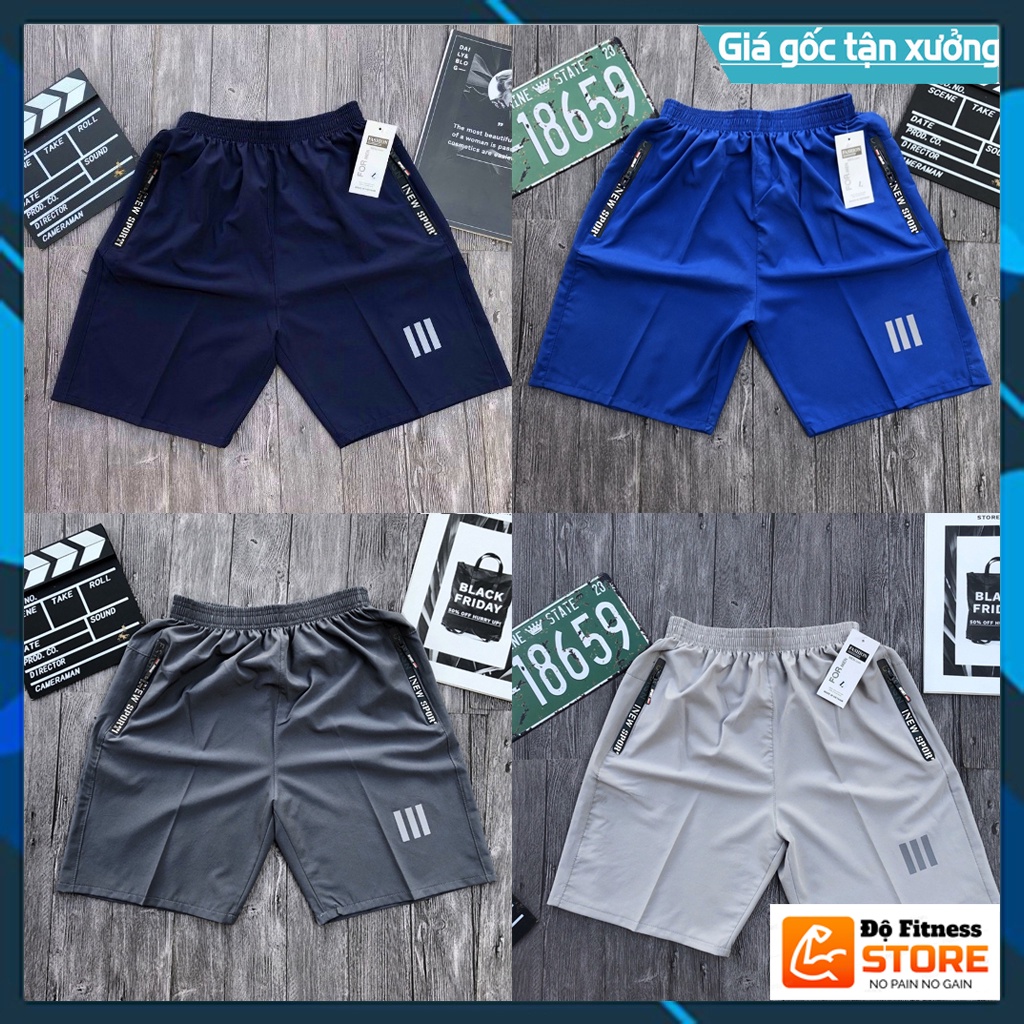 Quần Đùi Nam, Quần Short Thể Thao, Co Giãn Nhẹ 4 Chiều, Mặc Thoải Mái, Mềm Mịn, Thoáng Mát, Không Phai Xù