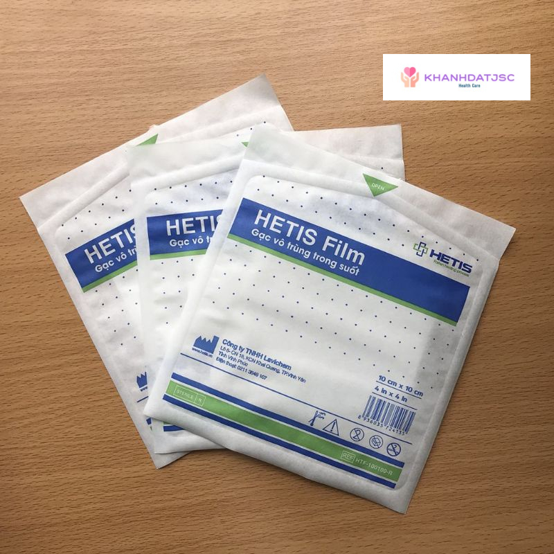 Băng vô trùng trong suốt Hetis Film , dùng bảo vệ hình xăm, vết thương nhỏ sạch ít dịch