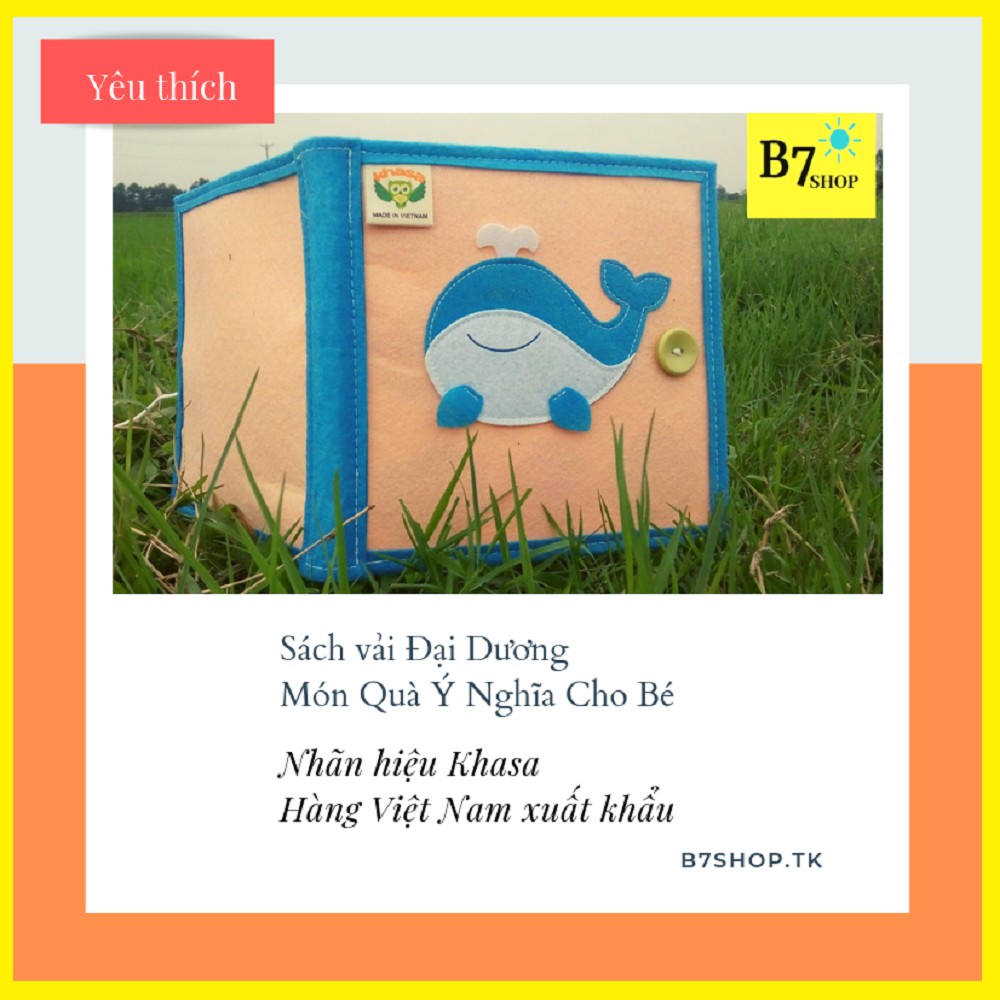 (Có hướng dẫn dạy bé học)Đồ chơi giáo dục-Hàng Việt Nam xuất khẩu-Sách vải Đại dương– Dành cho bé 1 – 6 tuổi