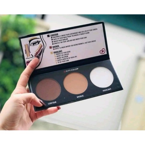 PHẤN TẠO KHỐI 3 Ô CITY COLOR CONTOUR EFFECTS PALETTE