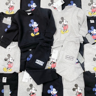 Sbt290 - set 2 bộ nỉ bông bé 1 mickey đỏ