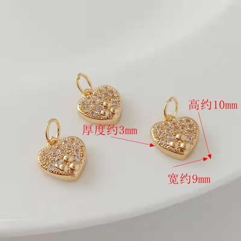 Mặt Dây Chuyền Trái Tim Mạ Vàng 14K Dễ Thương