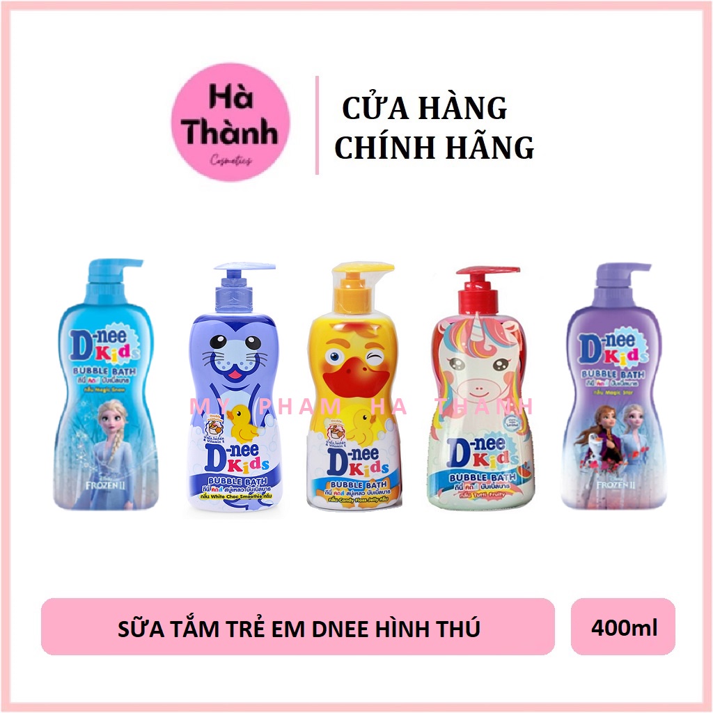 Sữa tắm gội Dnee Kid hình thú Thái Lan 400ml, tắm gội toàn thân cho bé -HT127