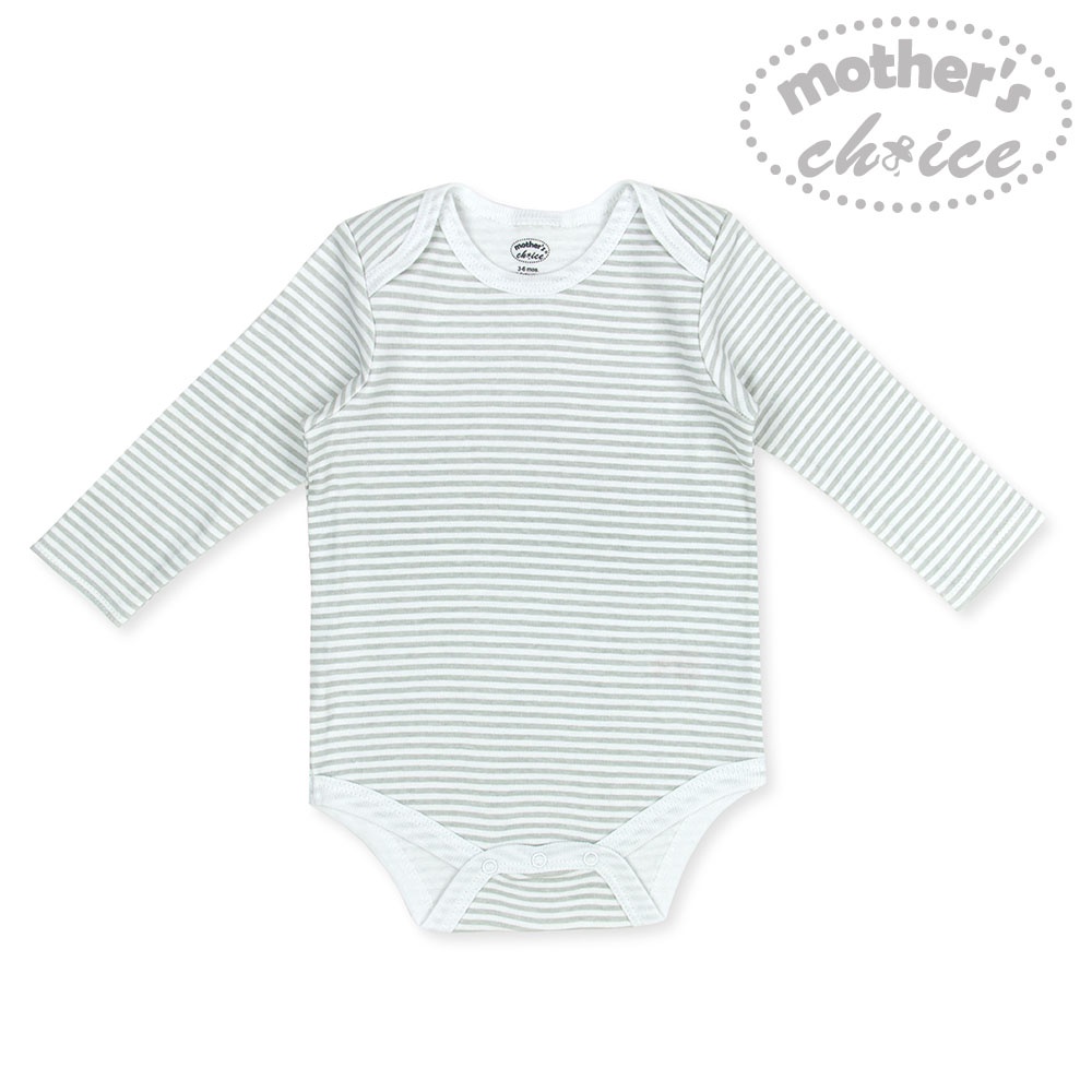 Bộ 3 Bodysuit dài tay cho bé trai bé gái màu trắng Mother's Choice - vải 100% cotton mềm mại thoáng mát IT2610