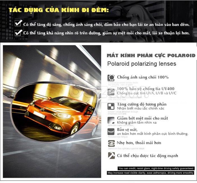 [DEAL SOCK] Kính mắt thời trang đi đêm an toàn selfie ảo lòi