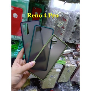Ốp lưng nhám viền màu OPPO Reno 4 Pro ( ảnh thật )