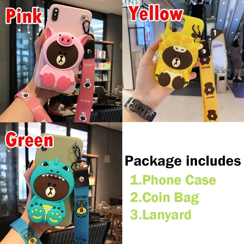 Ốp điện thoại dạng ví có dây đeo cho VIVO Y17/Y15/Y12/Y3/V15/V15 Pro/V11/V11 Pro/V11i/Y93/Y95/Y91/Y91i/Y91C