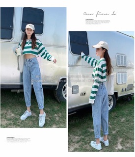 Quần baggy túi kiểu rách sườn