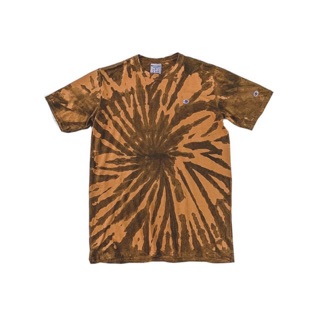 Champion small logo brown tie dye waxed