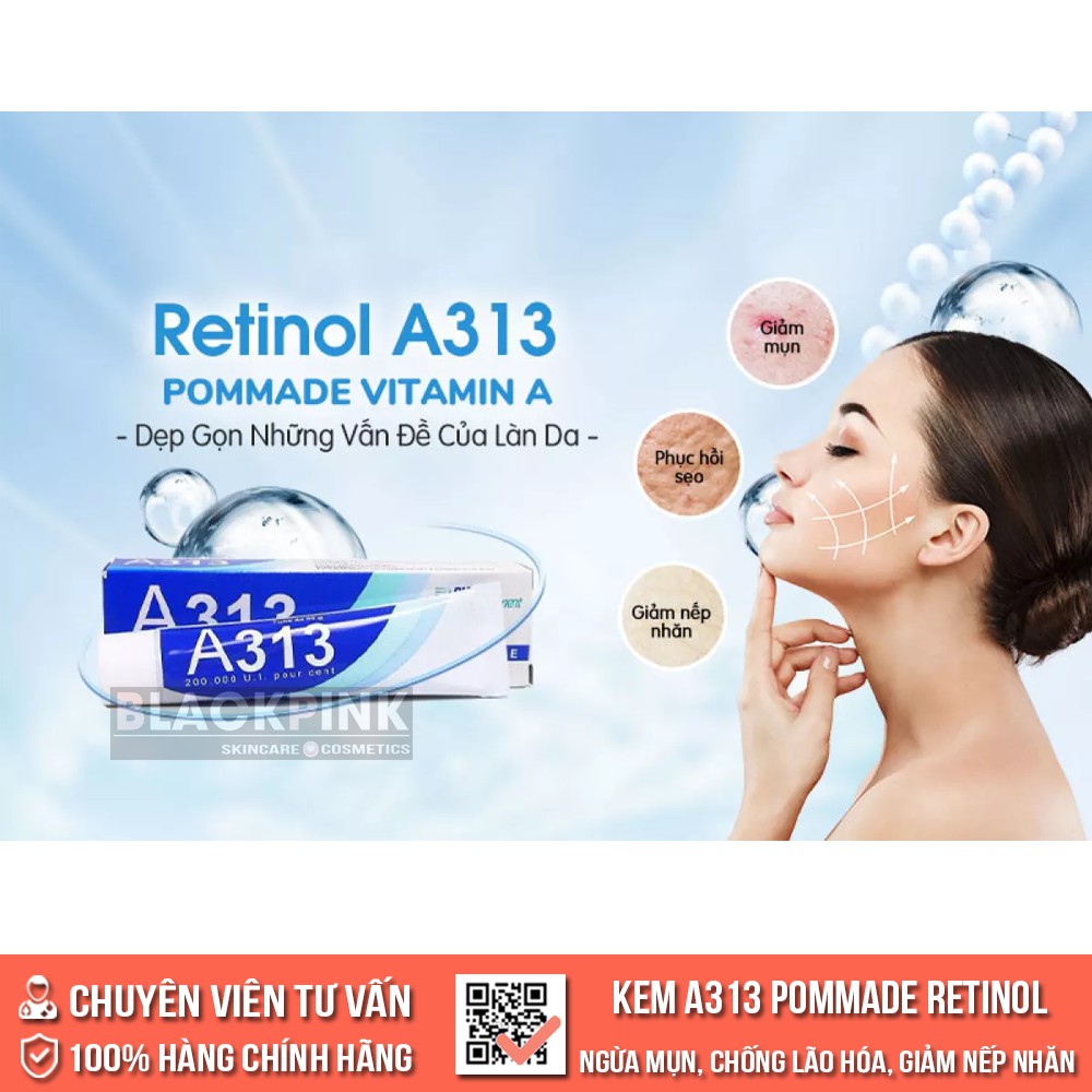 Kem A313 Retinol Pháp Pommade Cream 50g - Làm mờ thâm nám, trẻ hóa da, giảm mụn, các đốm nâu và sẹo do mụn | BigBuy360 - bigbuy360.vn