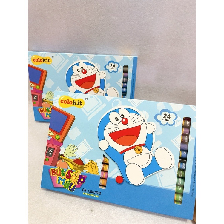 Sáp Màu Colokit Doraemon 10/16/24 Màu Vẽ, Mịn, Đẹp, An Toàn Cho Bé Khi Sử Dụng