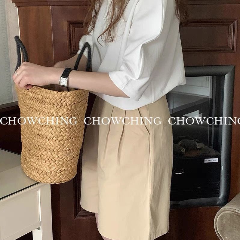 Hàng Mới Về Mới Túi Xách Rơm Đan Tay Phong Cách Retro Pháp 2022