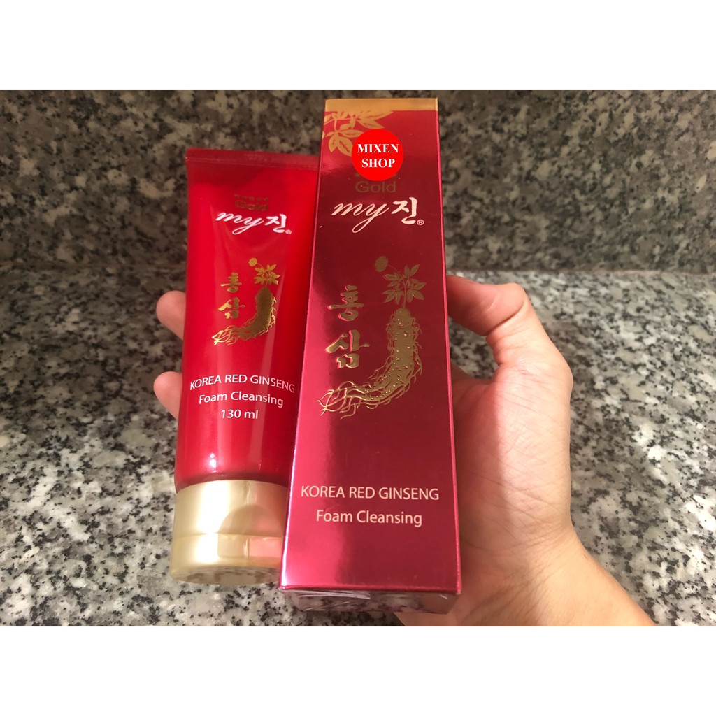 [Nắp Vàng - Logo hộp nổi] Sữa Rửa Mặt Sâm My Gold Hàn Quốc 130ml chính hãng