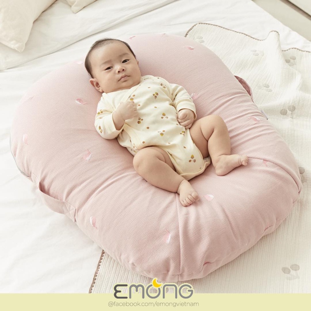 Gối chống trào ngược Emong chần bông kháng khuẩn an toàn cho bé-BaByC