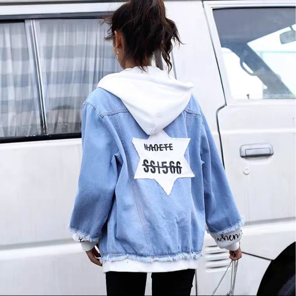 Áo Khoác Jean Liền Mũ Nỉ Cao Cấp Nam Nữ Đẳng Cấp thời trang hot nhất hiện nay 2020