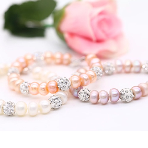 Lắc Tay Bạc Nữ Hạt Ngọc cao cấp L8003 - Bảo Ngọc Jewelry