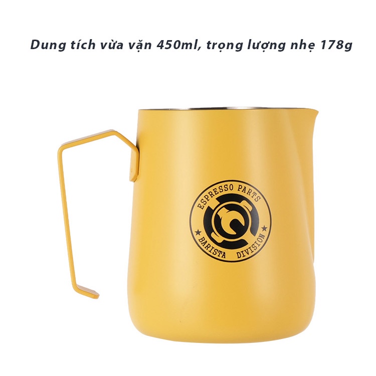 Ca Đánh Sữa Espresso Part 450ml Màu Vàng