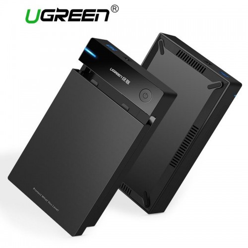 Hộp đựng ổ cứng 3.5 inch Sata/USB 3.0 Chính Hãng Ugreen 50423 (hỗ trợ HDD 16TB) US222 Cao Cấp