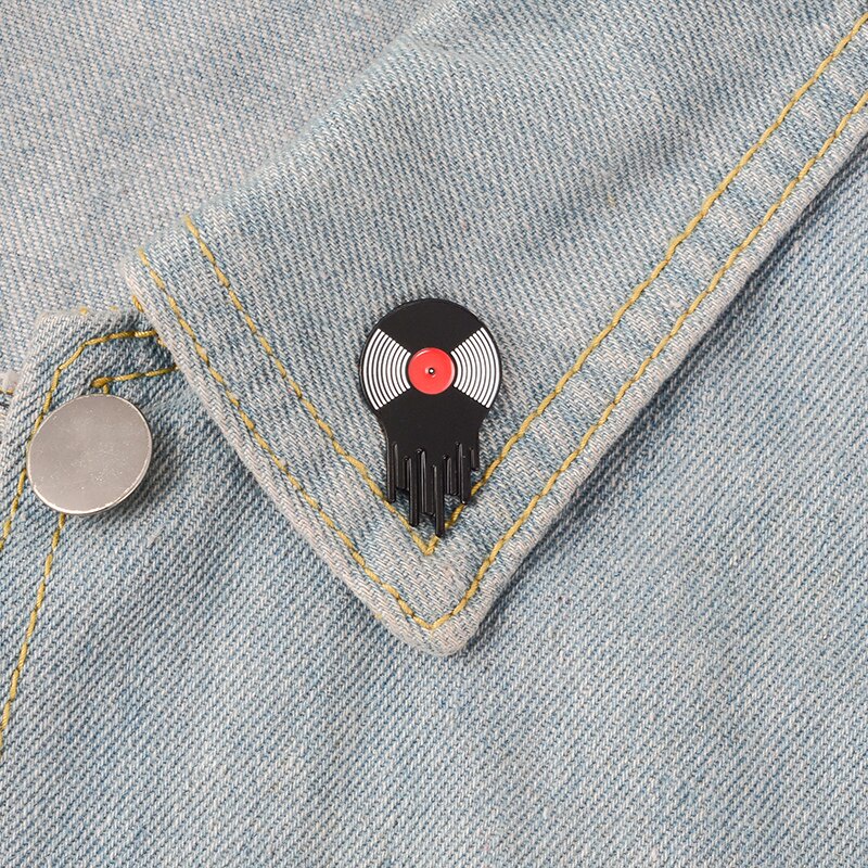 Ghim Cài Áo Hình Đĩa Than Vinyl Tráng Men Hình Đĩa Hát Cho Nam Nữ