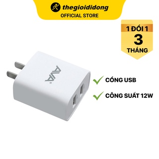 Adapter sạc 2.4A Dual AVA JC78A Trắng