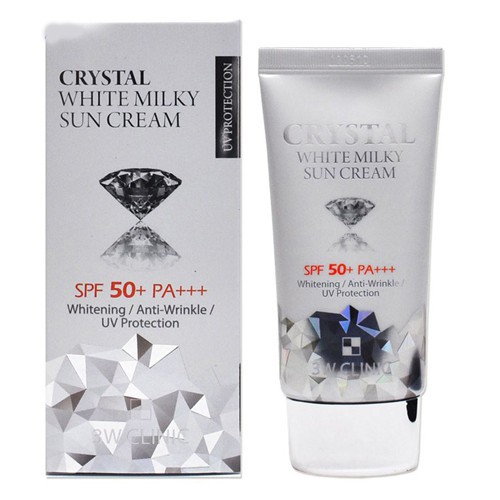 🍓 Kem Chống Nắng 🍓 Dưỡng Trắng Da 🍓 Crystal White Milky Sun Cream 3w Clinic 50ml 🍓