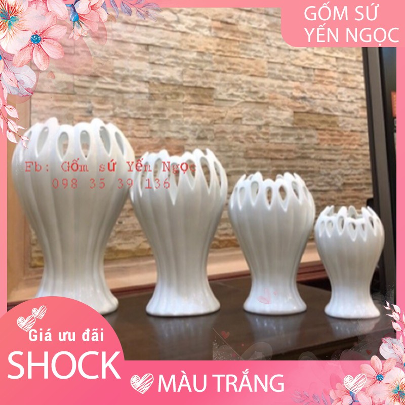 SALE LỌ HOA TAY PHẬT MÀU TRẮNG ( MUA 5 TẶNG 1) GỐM SỨ BÁT TRÀNG, TRANG TRÍ, DECOR... SỈ INBOX