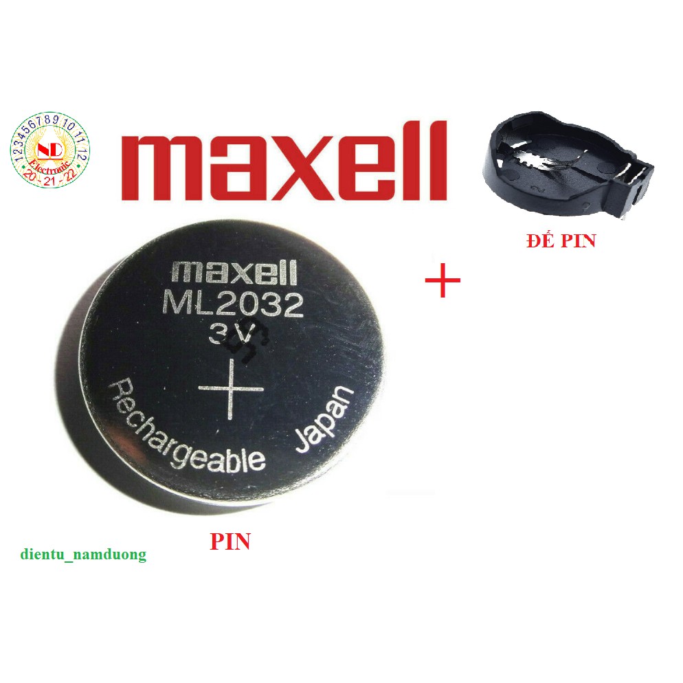 [CHÍNH HÃNG] Pin Sạc Maxell2032 Lithium 3V Maxell ML2032, Pin Cúc Áo Sạc ML2032 3V