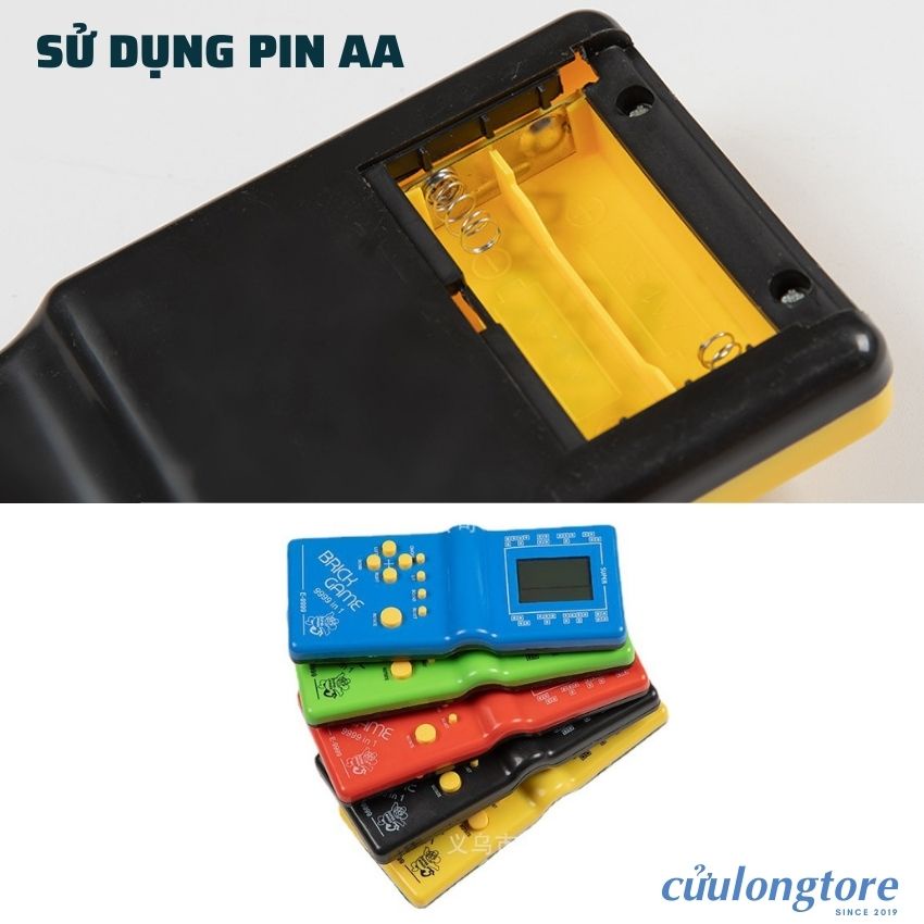 Máy Chơi Game Xếp Gạch Cầm Tay Màn Hình LCD Nhạc Game Thập Niên 80 90 Vui Nhộn 4 nút máy game cổ điển