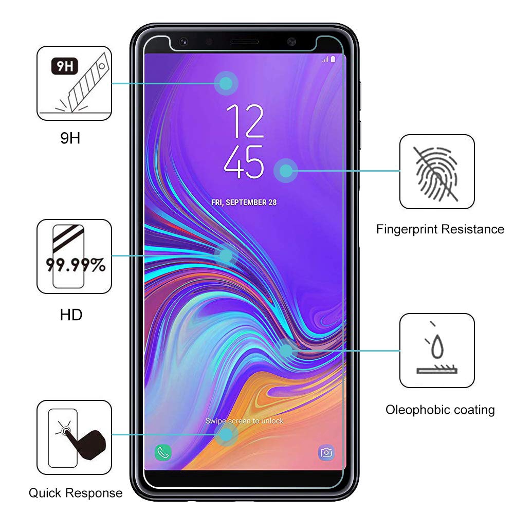 Kính cường lực dán bảo vệ màn hình điện thoại cho Samsung Galaxy A7 ( 2018 )