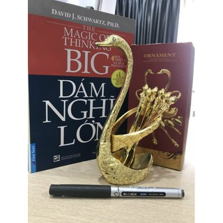 Lọ đựng dĩa, thìa khuôn đúc thiên nga làm bằng inox mạ vàng cao cấp nhập khẩu chính hãng