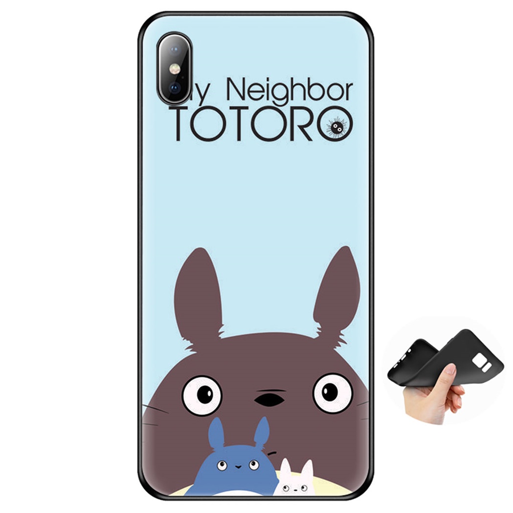 Ốp Điện Thoại Silicon TPU Mềm Hình Ghibli Totoro Cho iPhone 12 13 Mini 11 Pro Max CCB56