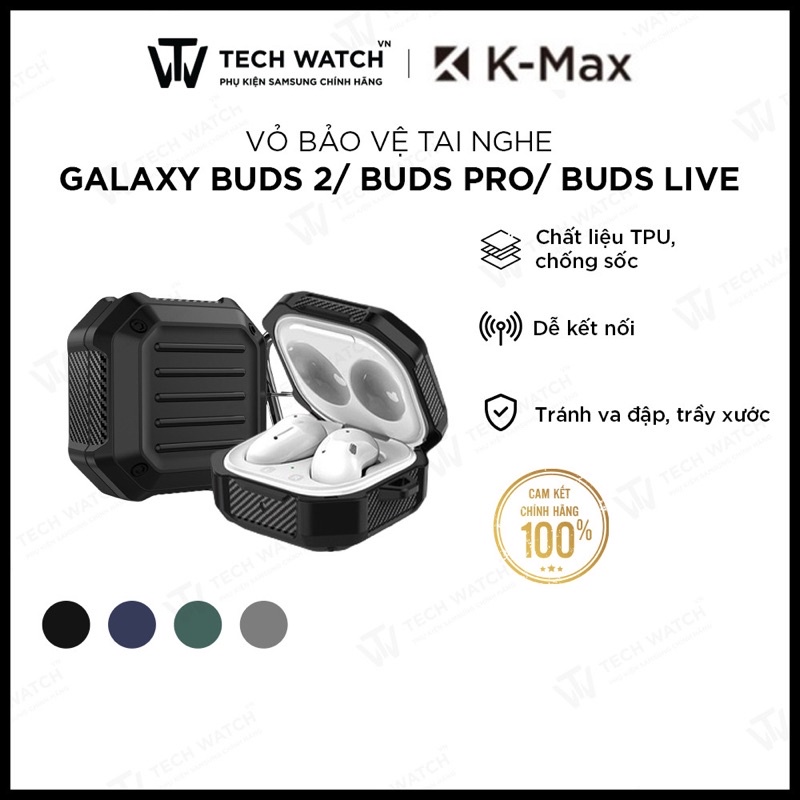 Vỏ bảo vệ hộp sạc tai nghe Samsung Galaxy Buds 2 & Buds Pro chất liệu TPU chống sốc