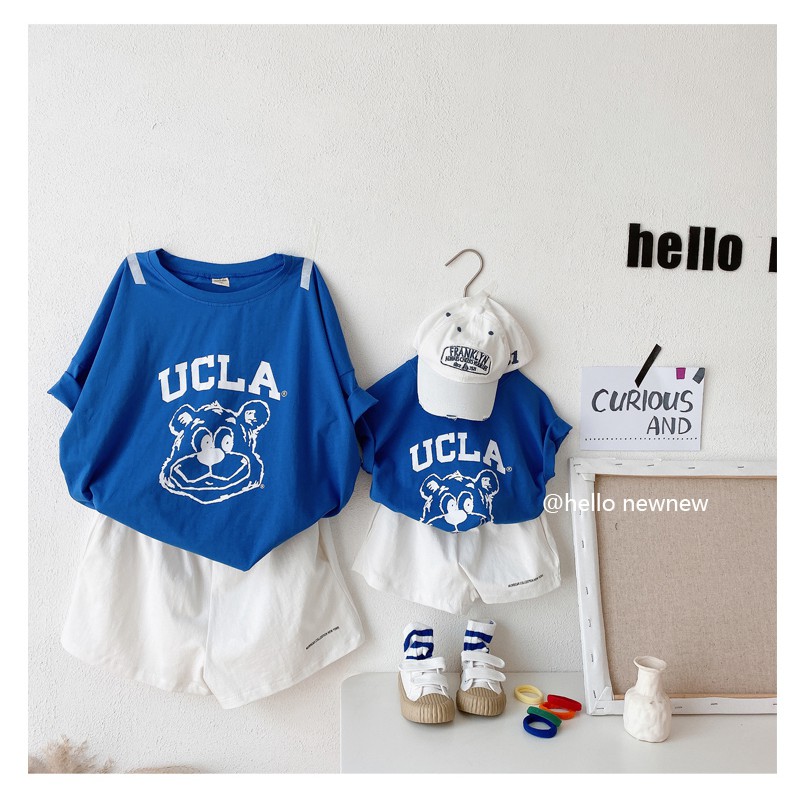 Áo gia đình Familylove - đồ gia đình Gấu UCLA dễ thương chất thun 100 cotton co giãn loại 1