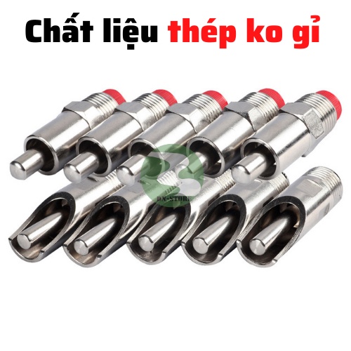 Núm uống nước tự động cho heo phi 21 bằng thép ko gỉ DN24