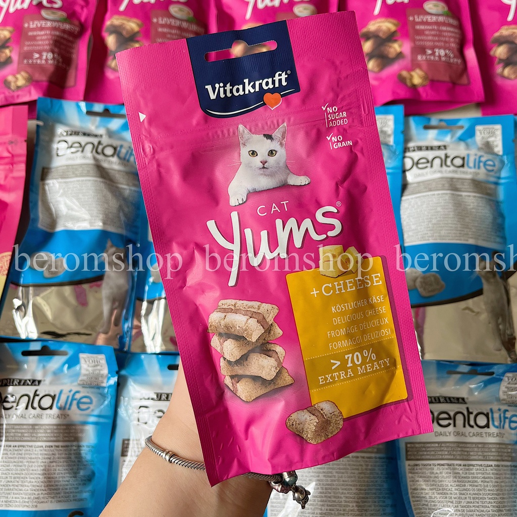 BÁNH THƯỞNG CHO MÈO VITAKRAFT CAT YUMS, ỨC GÀ HẤP VỊ NHẬP ĐỨC GIÁ CỰC RẺ