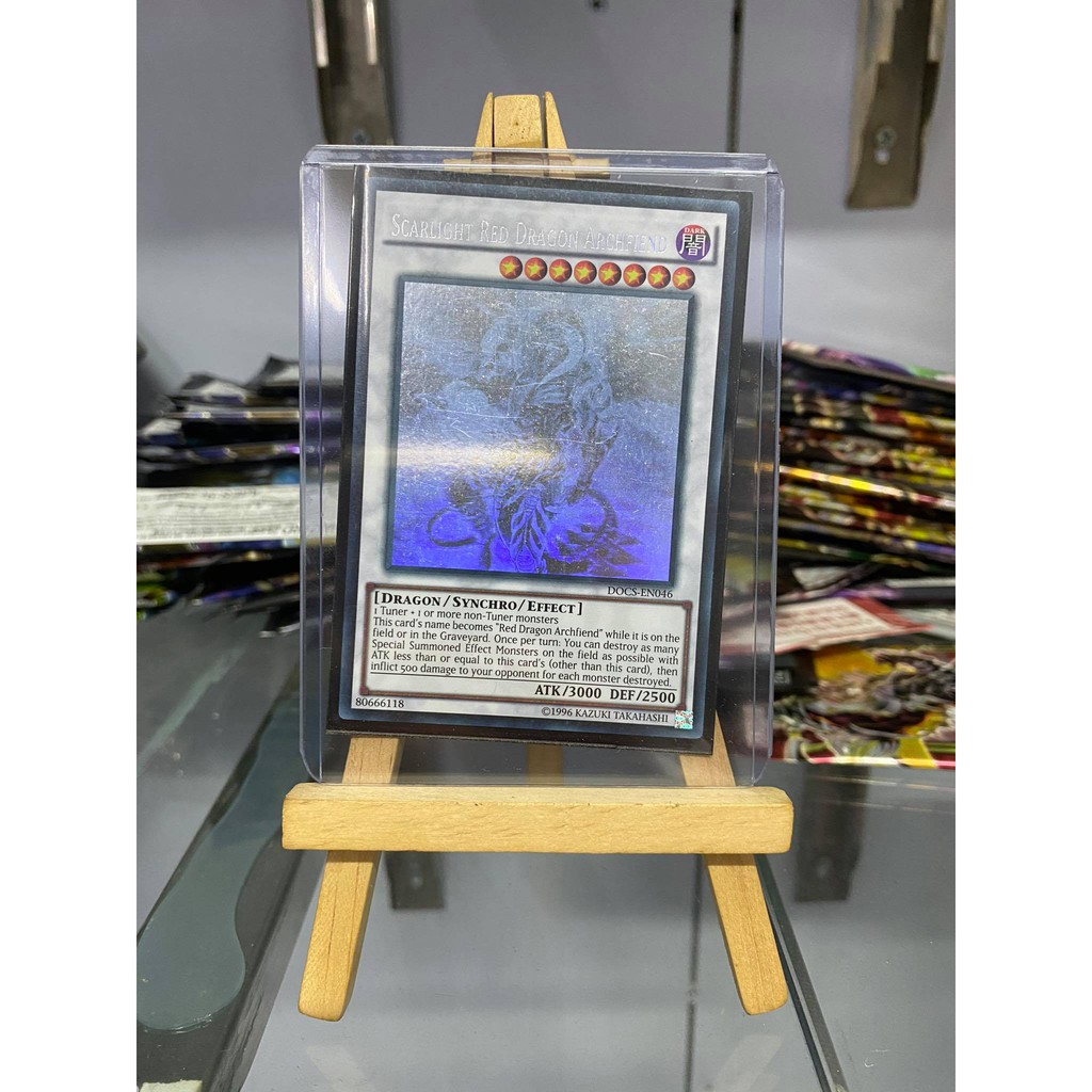 [ Dưa Hấu Yugioh ] Lá bài thẻ bài Scarlight Red Dragon Archfiend - Ghost Rare - Tặng bọc bài nhựa bảo quản