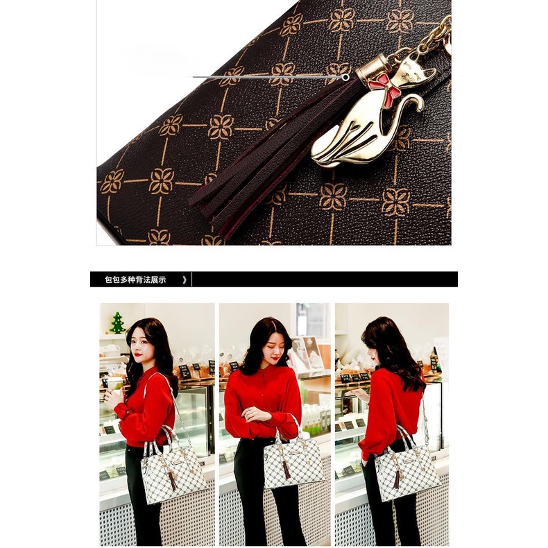 Túi xách nữ đeo vai họa tiết caro thanh lịch thời trang